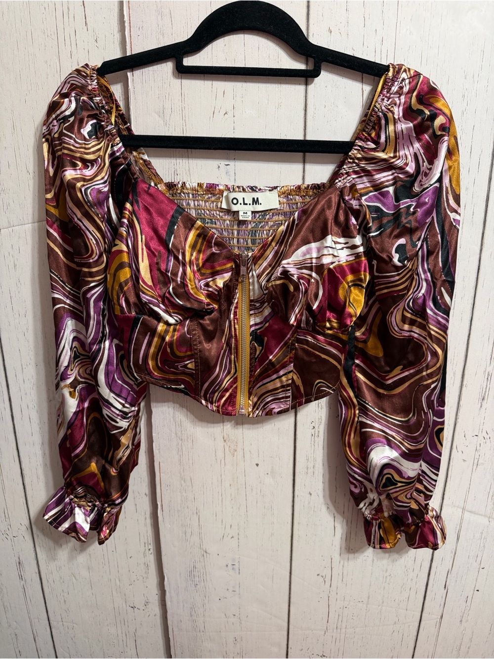O.L.M Long Sleeve Crop Top